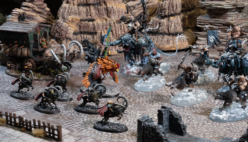 Gnomad Crag Ibex riders charge alongside ogor allies